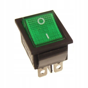 Przełącznik Kołyskowy On/off 230v 6 Pin | Zielony