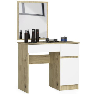Toaletka Kosmetyczna Z Lustrem P-2/sl 500x600 Prawa Dąb Artisan / Biała