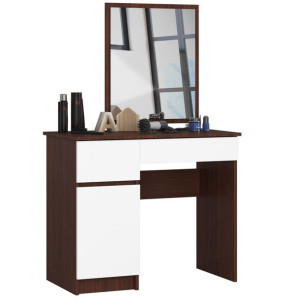 Toaletka Kosmetyczna Z Lustrem P-2/sl 500x600 Lewa Wenge / Biała