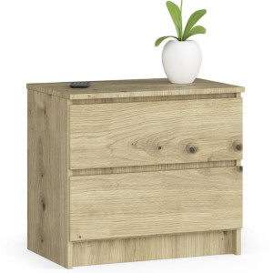 Komoda do salonu K 60 cm 2 szuflady - dąb artisan