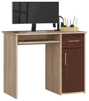 Biurko Pin 90 Cm Sonoma / Wenge Wolnostojące