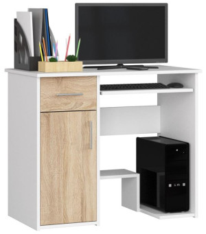 Biurko Jay 90 Cm Białe / Sonoma