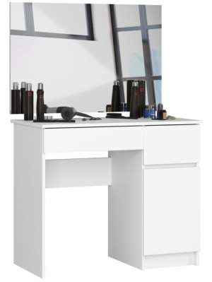 Toaletka Kosmetyczna Z Lustrem P-2/sl 900x600 Prawa Biała