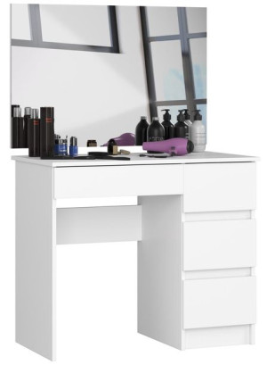Toaletka Kosmetyczna Z Lustrem T-6/sl 900x600 Prawa Biała