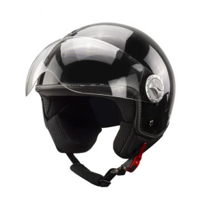 Kask na skuter motocyklowy otwarty BB 592 S czarny połysk