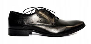 LEADER FOR MEN 527/m półbuty czarne skóra r43