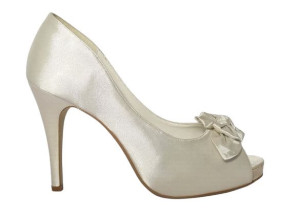 WEDDING SHOES 1063 czółenka białe satyna r40