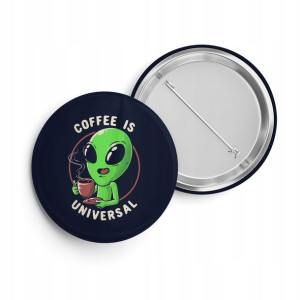PRZYPINKA BUTTON PIN 38mm nadruk wzór ALIEN 01