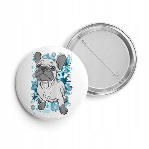PRZYPINKA BUTTON PIN 38mm nadruk wzór DOG LOVER 01