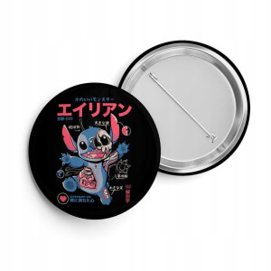 PRZYPINKA BUTTON PIN 38mm nadruk wzór LILO STICH 1
