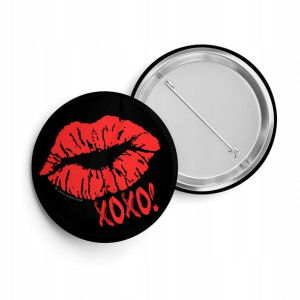 Przypinka Do Plecaka Worka Button 38 mm LIPS 02