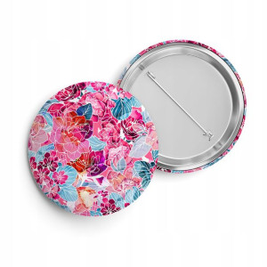Przypinka Do Plecaka Worka Pin 38 mm KWIATY 09