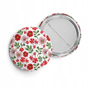 Przypinka Do Plecaka Worka Pin 38 mm KWIATY 16