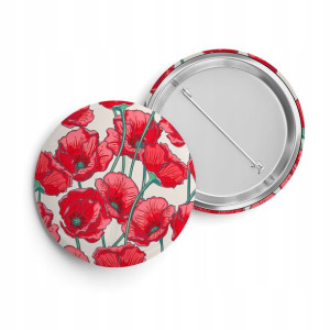 Przypinka Do Plecaka Worka Pin 38 mm KWIATY 21