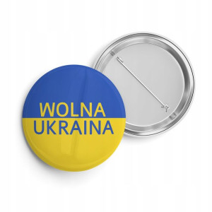 Przypinka Flaga Stop Wojnie War Wolna Ukraina