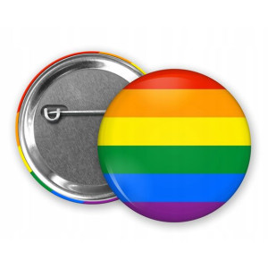 PRZYPINKA PIN 38mm LGBT Pride Tęcza Marsz Równości