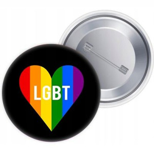 PRZYPINKA PIN 38mm LGBT Pride Tęcza Marsz Równości