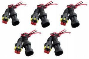 Złącze hermetyczne SUPERSEAL 2 PIN z kablami x 5