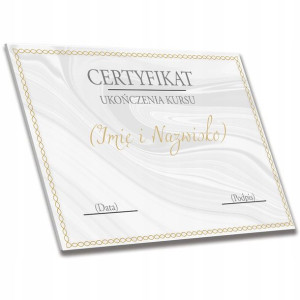 Certyfikat Dyplom Ukończenia Kursu PERSONALIZOWANY