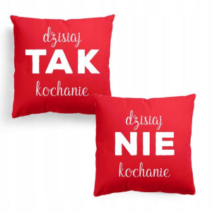 Zestaw Dwóch Czerwonych Poduszek Na Walentynki 56