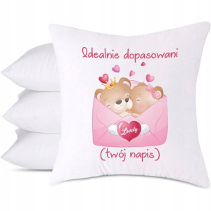 Poduszka ozdobna nadruk SŁODKIE MISIE 3 TWÓJ NAPIS