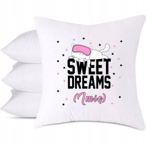 Poduszka ozdobna z nadrukiem IMIE SWEET DREAMS 01