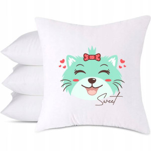 Poduszka Dekoracyjna na prezent wzór CUTE CAT 02