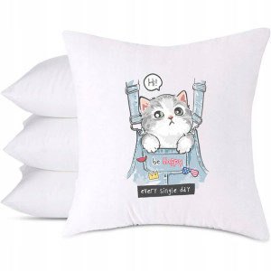 Poduszka Dekoracyjna na prezent wzór CUTE CAT 06