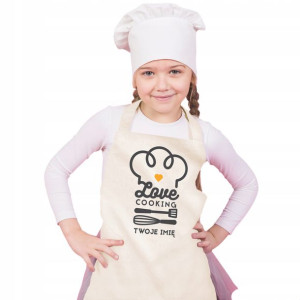 Fartuszek Kuchenny Dla Dzieci LOVE COOKING IMIĘ