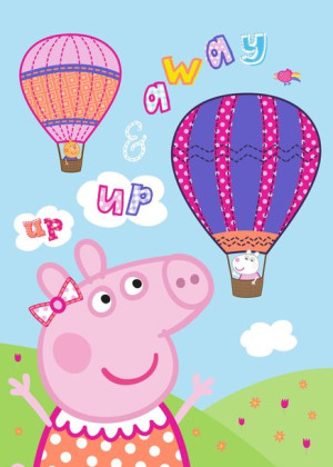 KOC kocyk z polaru 100x140cm Świnka Peppa Pig