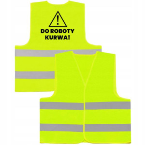 Kamizelka ODBLASKOWA BHP Rozm L Wzór DO ROBOTY 01