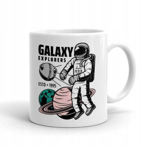 Kubek BIAŁY nadruk na prezent GALAXY EXPLORES 03