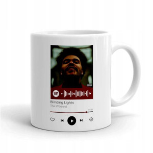 Kubek BIAŁY nadruk THE WEEKND wzór QR SPOTIFY 33