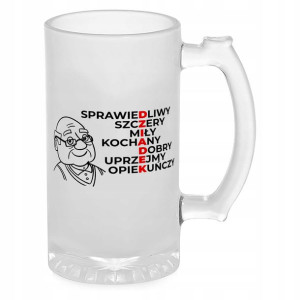 Kufel do Piwa Nadruk PREZENT NA DZIEŃ DZIADKA