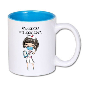 Kubek Biały Wnętrze NIEBIESKIE PIELĘGNIARKI 05