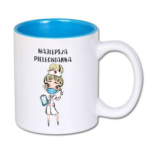 Kubek Biały Wnętrze NIEBIESKIE PIELĘGNIARKI 07