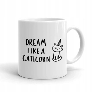 Kubek BIAŁY z nadrukiem na prezent CATCORN 05