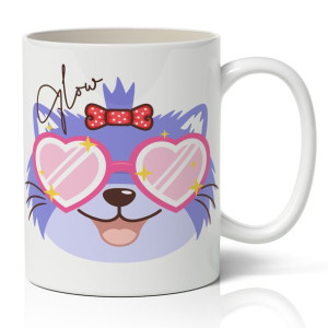 Kubek Biały z nadrukiem na prezent wzór CUTE CAT 1