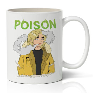 Kubek BIAŁY z nadrukiem na prezent wzór POISON 01