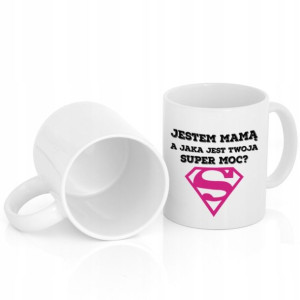 Kubek Nadruk Prezent dla Mamy Matki SUPER MAMA 01