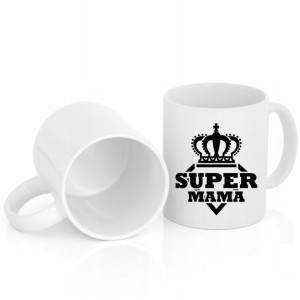 Kubek Nadruk Prezent dla Mamy Matki SUPER MAMA 02