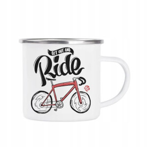 Kubek Stalowy Biały Dla Rowerzysty Get Ride