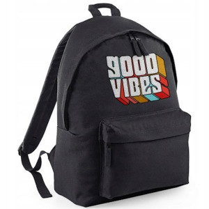 Plecak Do Szkoły Czarny Młodzieżowy GOOD VIBES 01