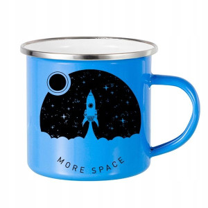 Kubek STALOWY Niebieski KOSMOS ASTRONAUTA 01