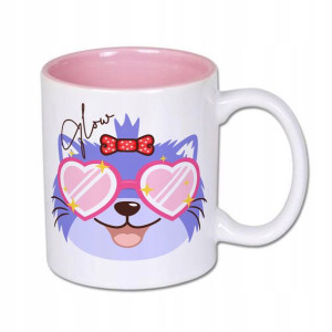 Kubek Wnętrze Róż na prezent ŚWIĘTA CUTE CAT 01