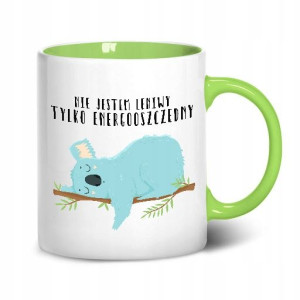 Kubek Wnętrze Ucho ZIELONE nadruk wzór KOALA 07