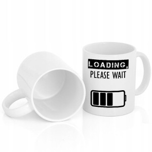 Kubek z nadrukiem Biały Loading Please Wait 01