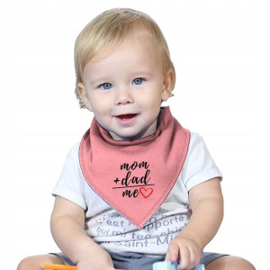 Śliniaczek Śliniak Bandana Róż Wzór Mom Dad Me 01