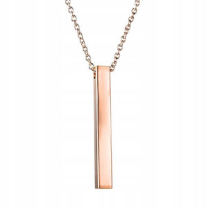 Celebrytka Zawieszka Wisiorek 3D Stalowy Rose Gold