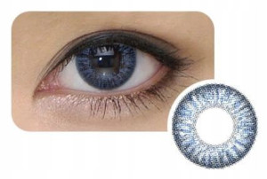 Kolorowe soczewki kontaktowe COOL LOOK True Sapphire 2szt zmieniające kolor
